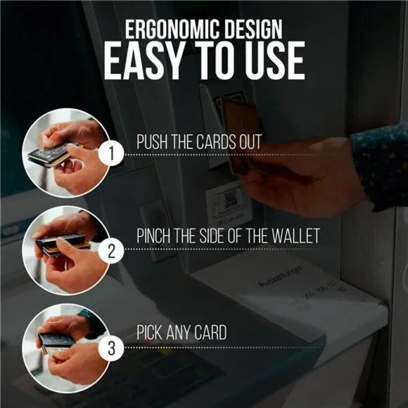 The Blade Minimalist Aluminum Wallet, Metal Blocking Card Holder and Money Clip